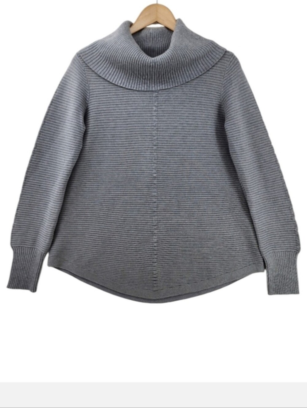 Cyrus Gray Cowl Ribbed Turtleneck Sweater Women's Size Medium - Picture 6 of 6